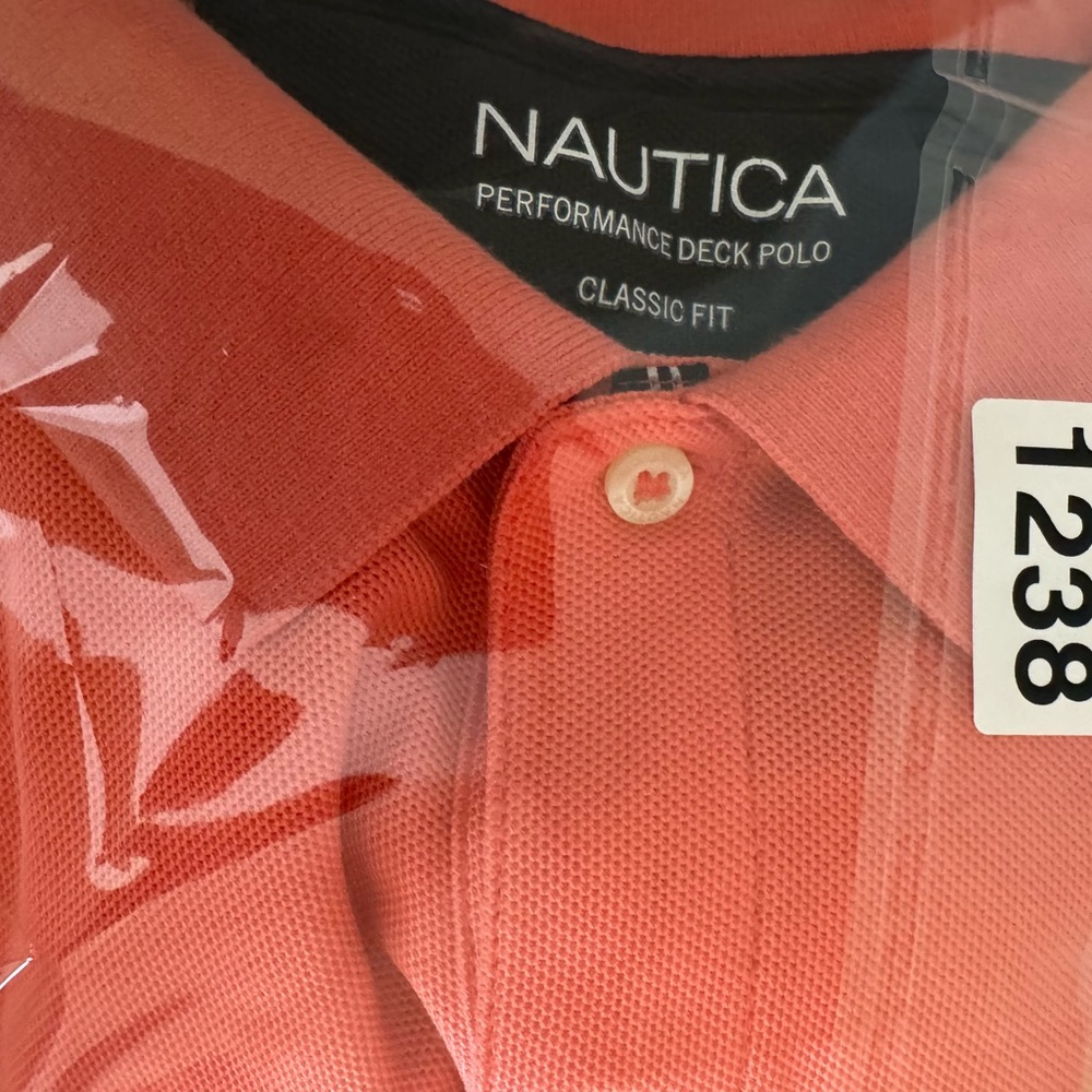 Nautica Men's Performance Deck Polo Shirt XL Coral Classic Fit - Picture 8 of 8